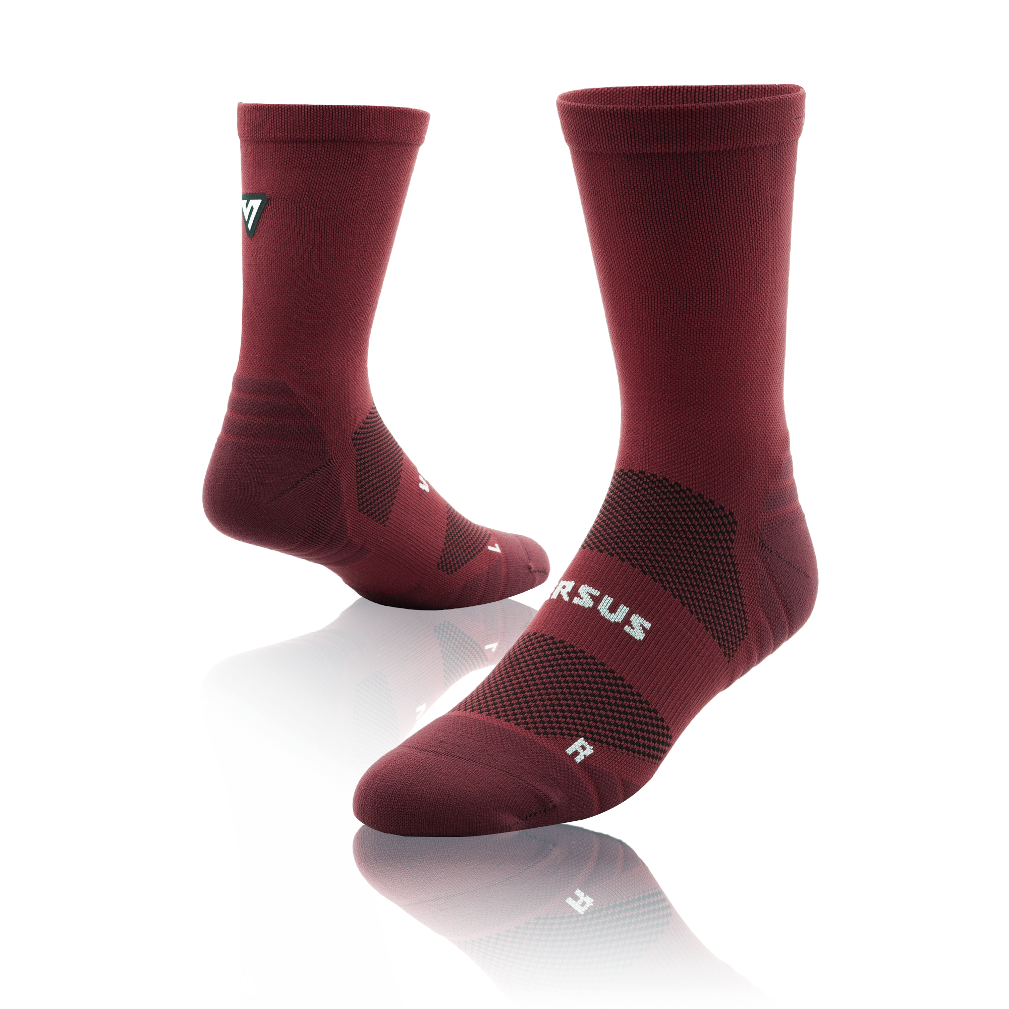 Classic Maroon Active Crew Tab Socks