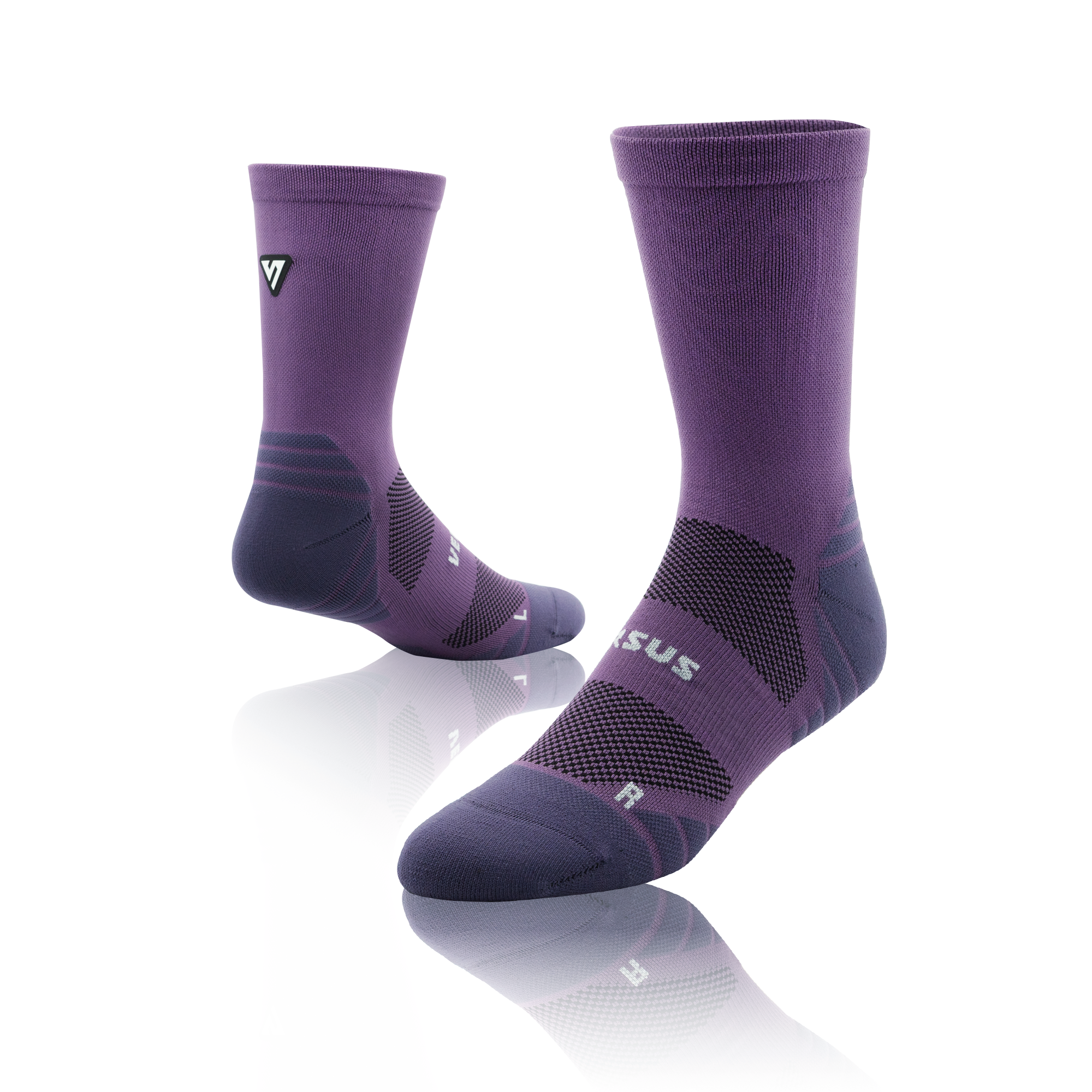 Classic Plum Active Crew Tab Socks