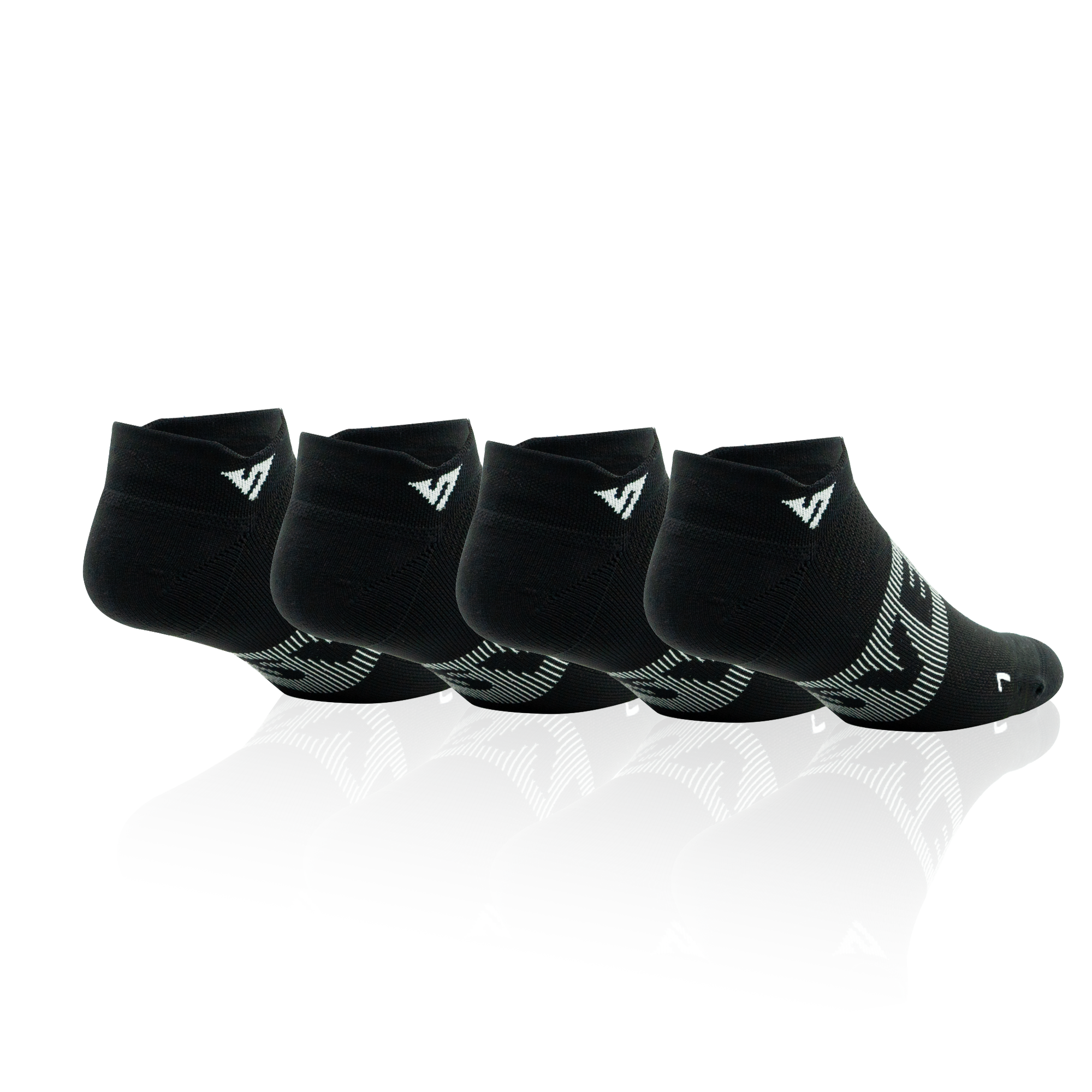 Black Velocity Trainer Socks Bundle (4 Pack)