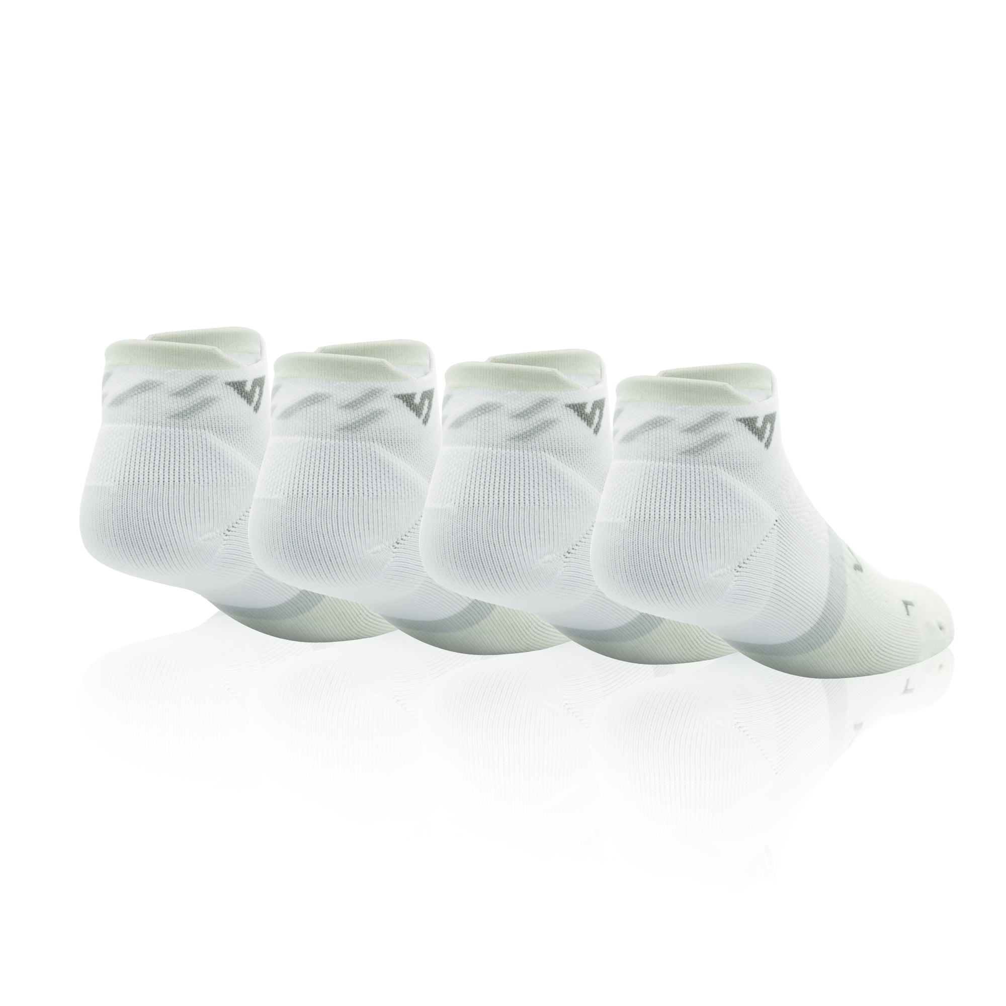 White Glacier Running Ankle Socks Bundle (4 Pack)