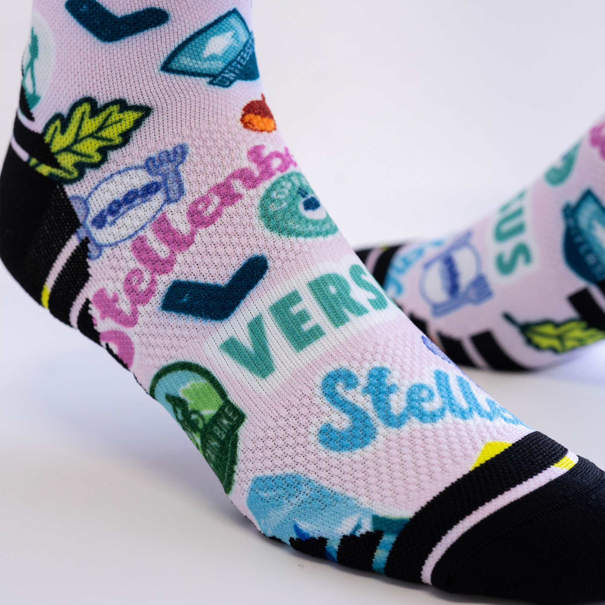 Stellenbosch Stickers Active Crew Socks