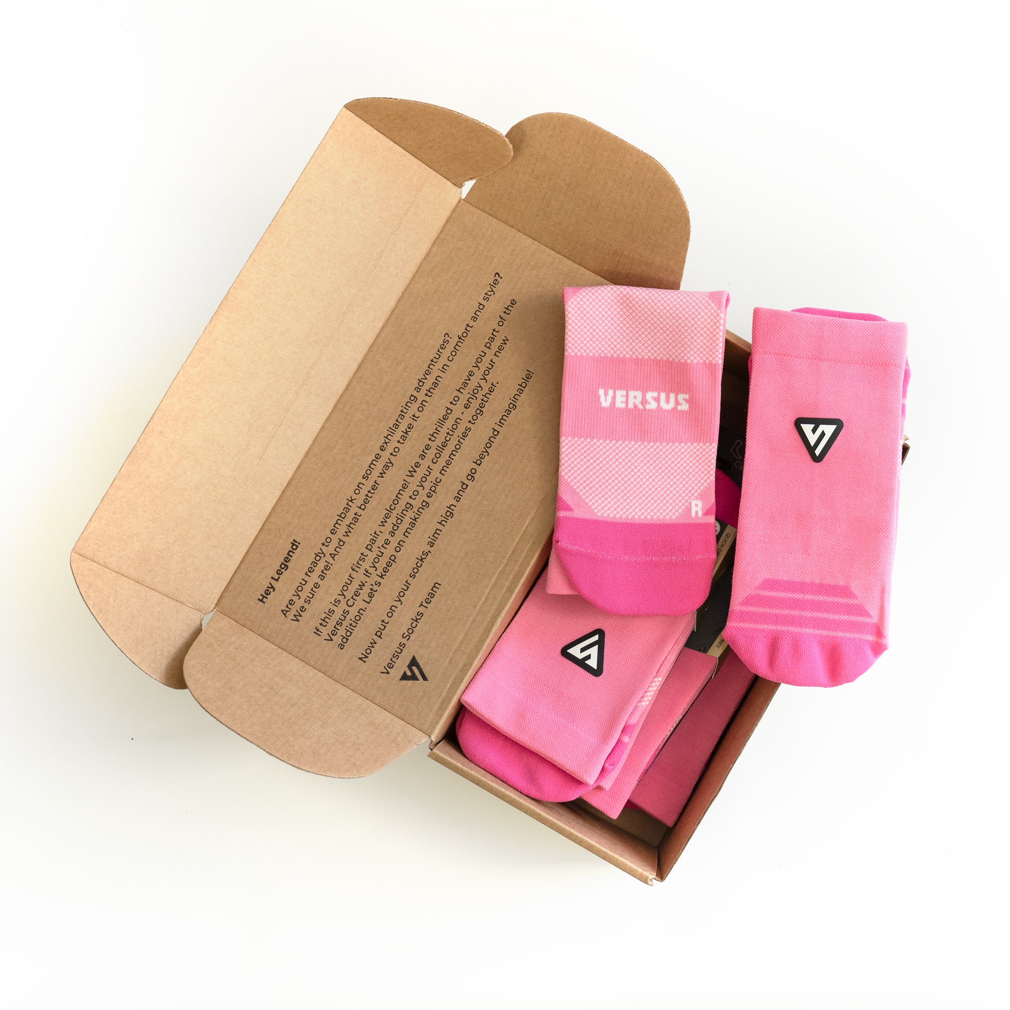 Classic Pink Active Crew Tab Socks