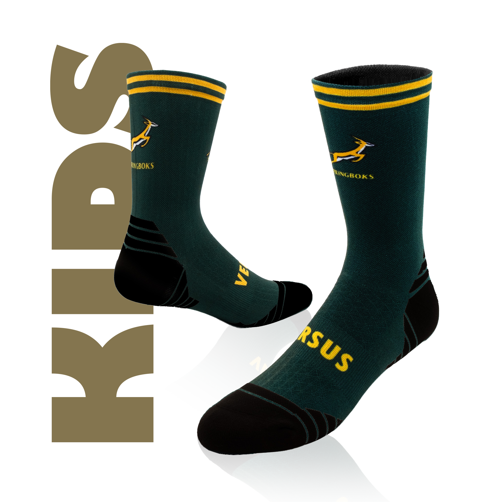 Springboks Rugby KIDS Active Crew Socks