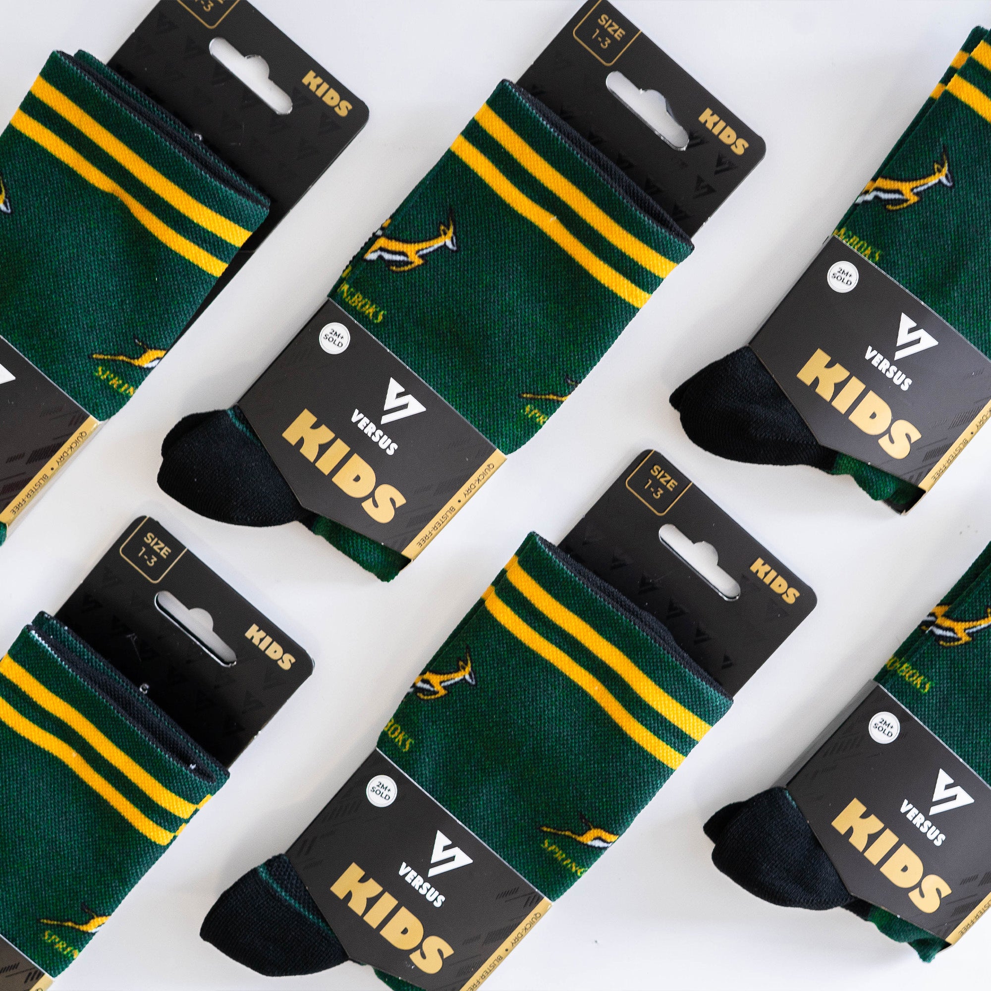 Springboks Rugby KIDS Active Crew Socks